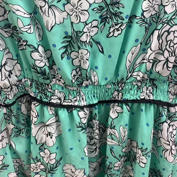 Mint green sleeves floral dress XS - Picture 7 of 9